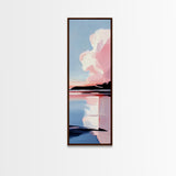 Sunset Reflection, Coastal Wall Art, Abstract Beach Painting, Serene Ocean View, Boho Decor, Canvas Print, Bedroom Wall Art, Office Art