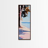 Serene Ocean, Pastel Beach, Coastal Landscape, Canvas Print, Minimalist Art, Living Room Art, Tranquil Seascape, Sunset Painting, Soft Colors