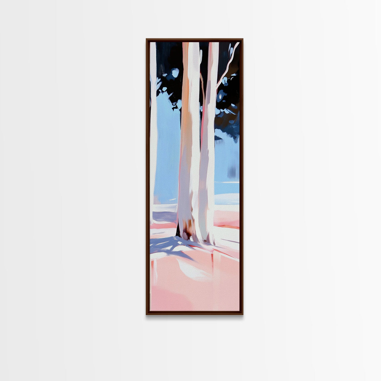 Tree Shadows, Nature Wall Art, Modern Landscape Print, Neutral Tones, Minimalist Decor, Framed Canvas Print, Living Room Aesthetic