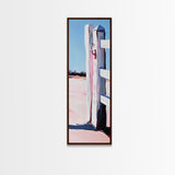 Fence Post, Rustic Landscape, Farmhouse Wall Art, Framed Canvas Print, Minimalist Art, Beach House Decor, Country Home Aesthetic