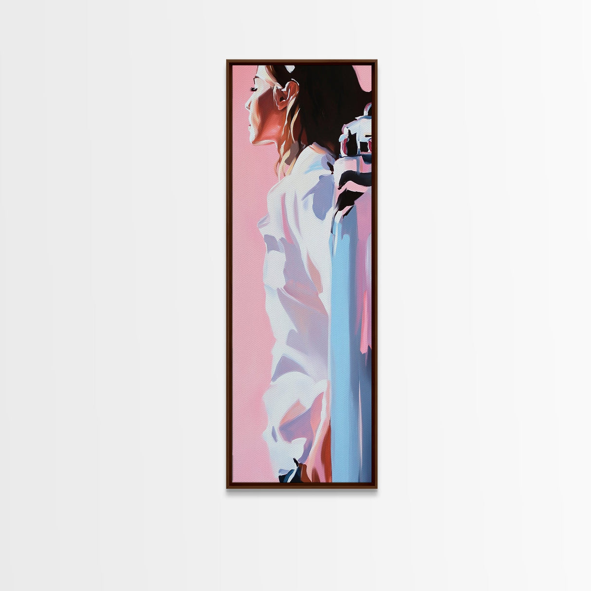 Sunset Reflection, Female Portrait, Canvas Print, Contemporary Wall Art, Minimalist Decor, Soft Aesthetic, Boho Home Art