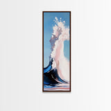 Surreal Wave Art, Blue Ocean Decor, Nature Aesthetic, Framed Canvas Print, Modern Coastal Print, Seaside Room Decor, Nautical Wall Art