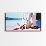 Lake Reflection, Tranquil Water, Nature Art, Peaceful Landscape, Forest Painting, Serene Aesthetic, Modern Minimalist, Canvas Print