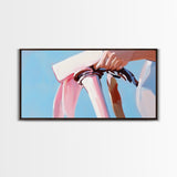 Fashion Statement, Bold Bangles, Modern Wall Art, Framed Canvas Print, Contemporary Home Decor, Minimalist Style, Chic Living Room Art