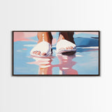 Summer Steps, Beach Aesthetic, Canvas Print, Pastel Art, Coastal Wall Art, Ocean Photography, Minimalist Decor, Bedroom Wall Art