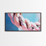 Shell Necklace, Coastal Boho, Canvas Print, Nautical Decor, Ocean Aesthetic, Minimalist Beach Art, Serene Wall Art, Bathroom Wall Art