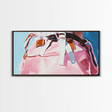 Western Outfit, Cowgirl Fashion Art, Rustic Ranch Decor, Soft Pastel Tones, Modern Minimalist Painting, Aesthetic Room Art, Framed Canvas Print