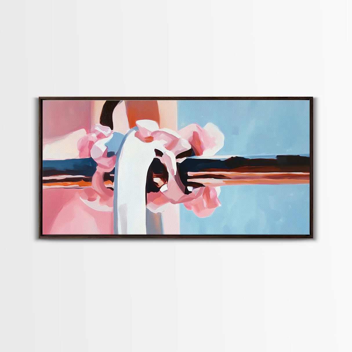 Soft Pink Scrunchie, Feminine Wall Art, Minimalist Pastel, Boho Chic Decor, Modern Abstract, Aesthetic Beauty, Canvas Print, Bedroom