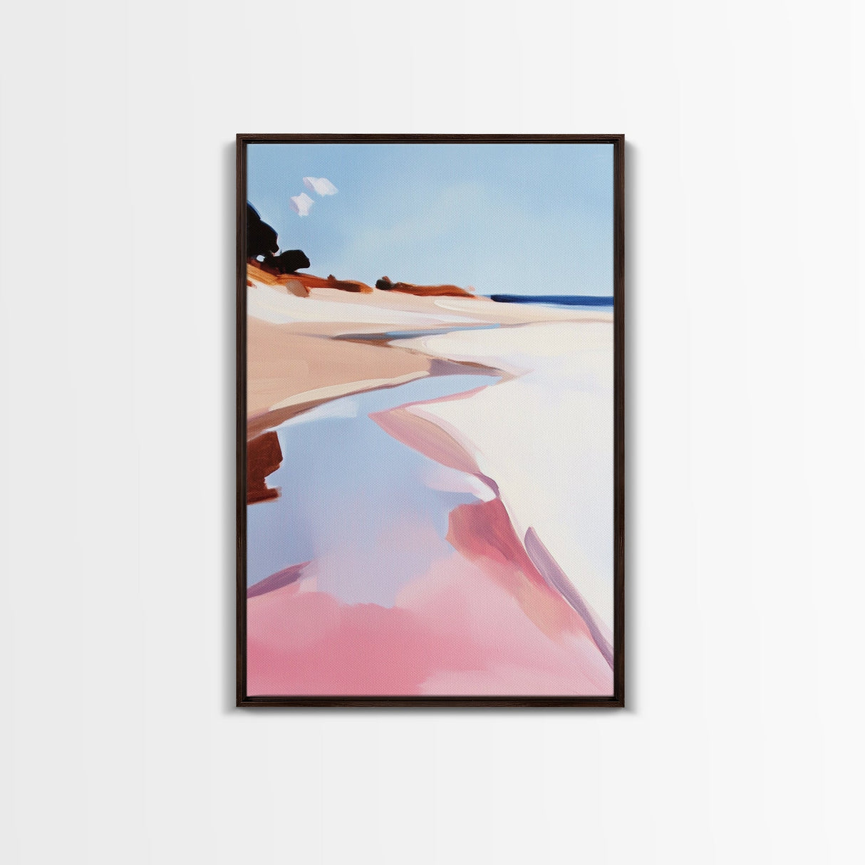 Beach Serenity, Coastal Art, Abstract Seascape, Modern Home Decor, Minimalist Ocean, Canvas Print, Living Room Wall Art, Beach House