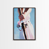 Rowing Oars, Nautical Art, Coastal Home Decor, Ocean Wall Art, Framed Canvas Print, Minimalist Seascape, Beach House Art, Modern Print