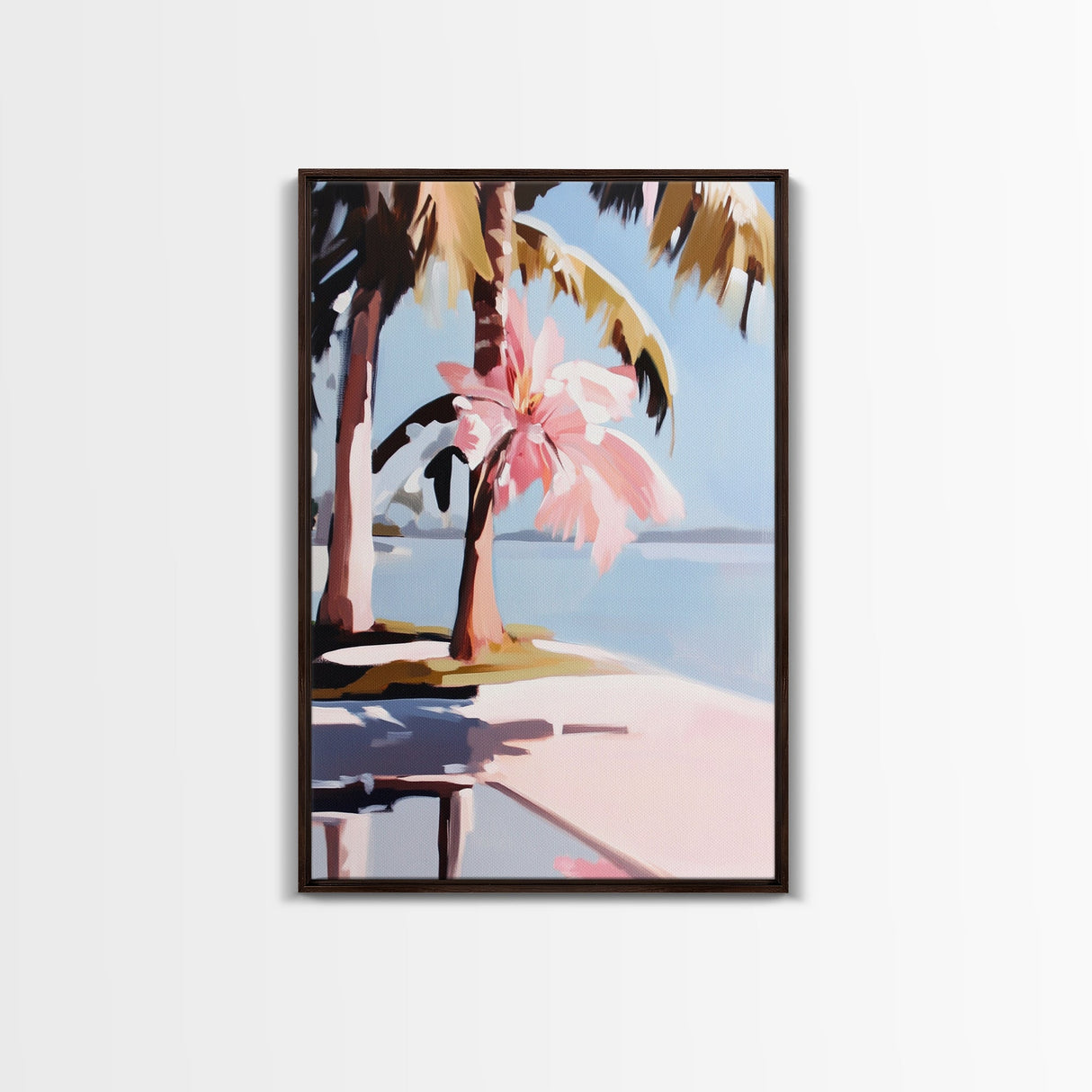 Palm Trees, Tropical Vibes, Beach Art, Canvas Print, Coastal Decor, Vacation Aesthetic, Living Room Wall Art, Boho Island Artwork
