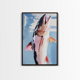Fish, Realistic, Fishing Art, Lake House Decor, Wildlife Enthusiast Gift, Rustic Cabin Wall Art, Outdoor Theme, Framed Canvas Print