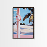 Beach Volleyball, Coastal Fun, Tropical Vibes, Sunset Sport, Canvas Print, Summer Wall Art, Beach House Decor, Relaxed Style