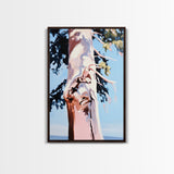 Tree Bark, Nature Wall Art, Minimalist Landscape, Boho Decor, Framed Canvas Print, Rustic Home, Neutral Aesthetic, Office Art