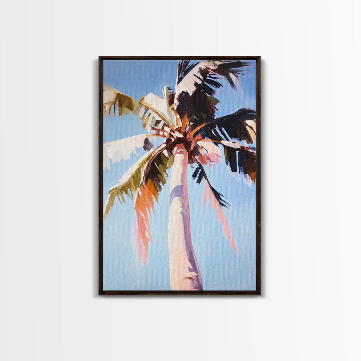 Palm Tree, Tropical Paradise, Summer Beach Vibes, Coastal Living Art, Vacation Dream, Canvas Print, Boho Wall Decor, Relaxing Art