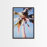 Palm Tree, Tropical Paradise, Summer Beach Vibes, Coastal Living Art, Vacation Dream, Canvas Print, Boho Wall Decor, Relaxing Art