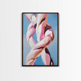 Twisted Form, Abstract Figure, Surreal Art, Modern Minimalist Style, Contemporary Wall Decor, Framed Canvas Print, Office Art