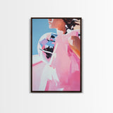 Mirror Ball, Feminine Glam Art, Abstract Reflection, Soft Pastel Aesthetic, Modern Minimalist Decor, Living Room Wall Art, Canvas Print