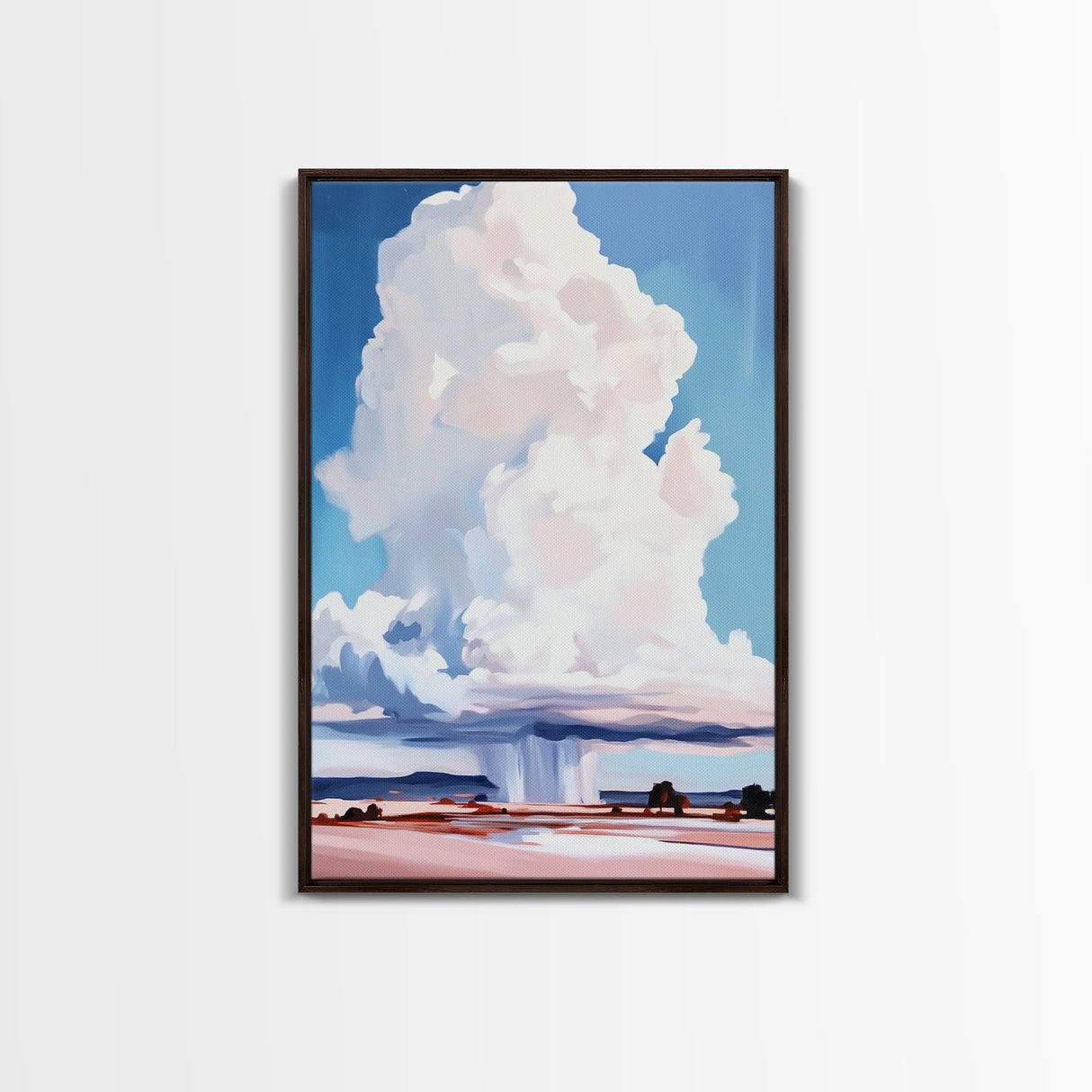 Storm Clouds, Dramatic Sky Art, Framed Canvas Print, Landscape Decor, Moody Weather Painting, Nature Artwork, Living Room Aesthetic