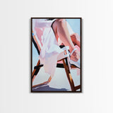 Relaxing Moment, Summer Vibes, Elegant Legs, Canvas Print, Feminine Art, Minimalist Aesthetic, Bedroom Wall Art, Chic Modern Decor