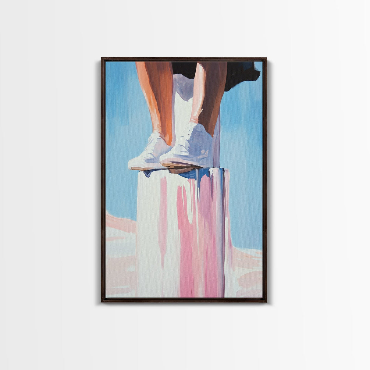 Standing Tall, Confidence, Minimalist Art, Modern Home Decor, Pastel Wall Art, Motivational Art, Living Room Wall Art, Canvas Print