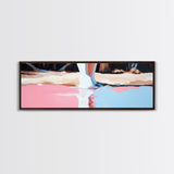 Pink Reflection, Abstract Art, Feminine Aesthetic, Soft Pastel Painting, Canvas Print, Minimalist Wall Art, Bedroom Wall Decor