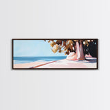 Beach Horizon, Coastal Escape, Tranquil Ocean Art, Seaside Aesthetic, Relaxing Home Decor, Bohemian Summer Vibes, Canvas Print