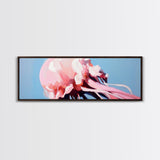Pink Jellyfish, Ocean Life Art, Coastal Wall Decor, Underwater Aesthetic, Dreamy Sea Creatures, Modern Beach Home, Framed Canvas Print