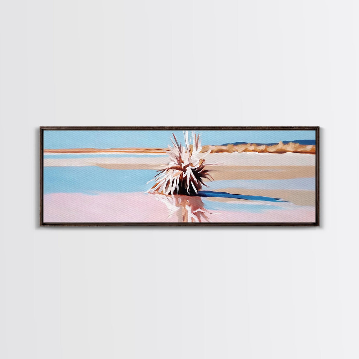 Desert Plant, southwestern wall art, arid landscape print, nature-inspired home decor, framed canvas print, boho aesthetic