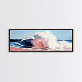 Sea Splash, Surf Art, Coastal Inspiration, Bold Waves, Canvas Print, Modern Ocean Art, Living Room Wall Art, Beach Theme Decor
