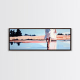 Ocean Walk, Barefoot Beach, Serene Waves, Coastal Canvas Print, Bedroom Wall Art, Minimalist Art, Relaxing Seascape Aesthetic