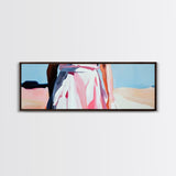 Elegant Woman Art, Feminine Abstract, Fashion Wall Decor, Modern Framed Canvas Print, Pastel Painting, Bedroom or Dressing Room Art