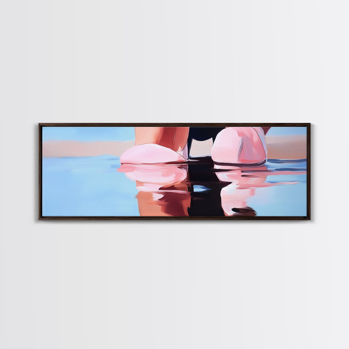 Reflection Water, Abstract Art, Minimalist Beach Art, Canvas Print, Soft Pastel Ocean Scene, Modern Home Decor, Coastal Living Aesthetic
