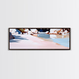 Riverbank Scene, Tranquil Water, Nature Landscape, Minimalist Water Reflection, Boho Earthy Decor, Relaxing Wall Art, Canvas Print