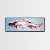 Fish, Ocean Wildlife, Coastal Art, Framed Canvas Print, Nautical Wall Art, Minimalist Decor, Beach House Art, Dining Room Art
