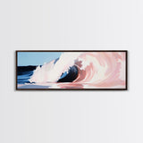 Wave Curl, Ocean Power, Surfer's Dream, Coastal Energy, Framed Canvas Print, Beach House Decor, Modern Wall Art, Sea Lover Gift
