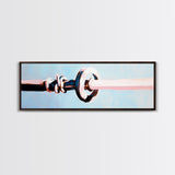 Sailboat Knot, Nautical Theme, Ocean Life, Framed Canvas Print, Coastal Home Decor, Minimalist Seaside Art, Beach House Wall Art