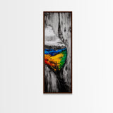 Nature Reflection, Wood and Water, Colorful Art, Canvas Print, Abstract Landscape, Rustic Wall Art, Modern Nature Painting, Office Decor