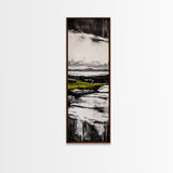 Black and White, Minimalist Landscape, Ocean View, Canvas Print, Modern Wall Art, Neutral Home Decor, Bedroom Artwork, Coastal Painting
