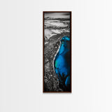 Glacier Lagoon, Arctic Blue Water, Winter Landscape, Iceberg Nature Art, Monochrome Minimalist, Bedroom Wall Art, Canvas Print