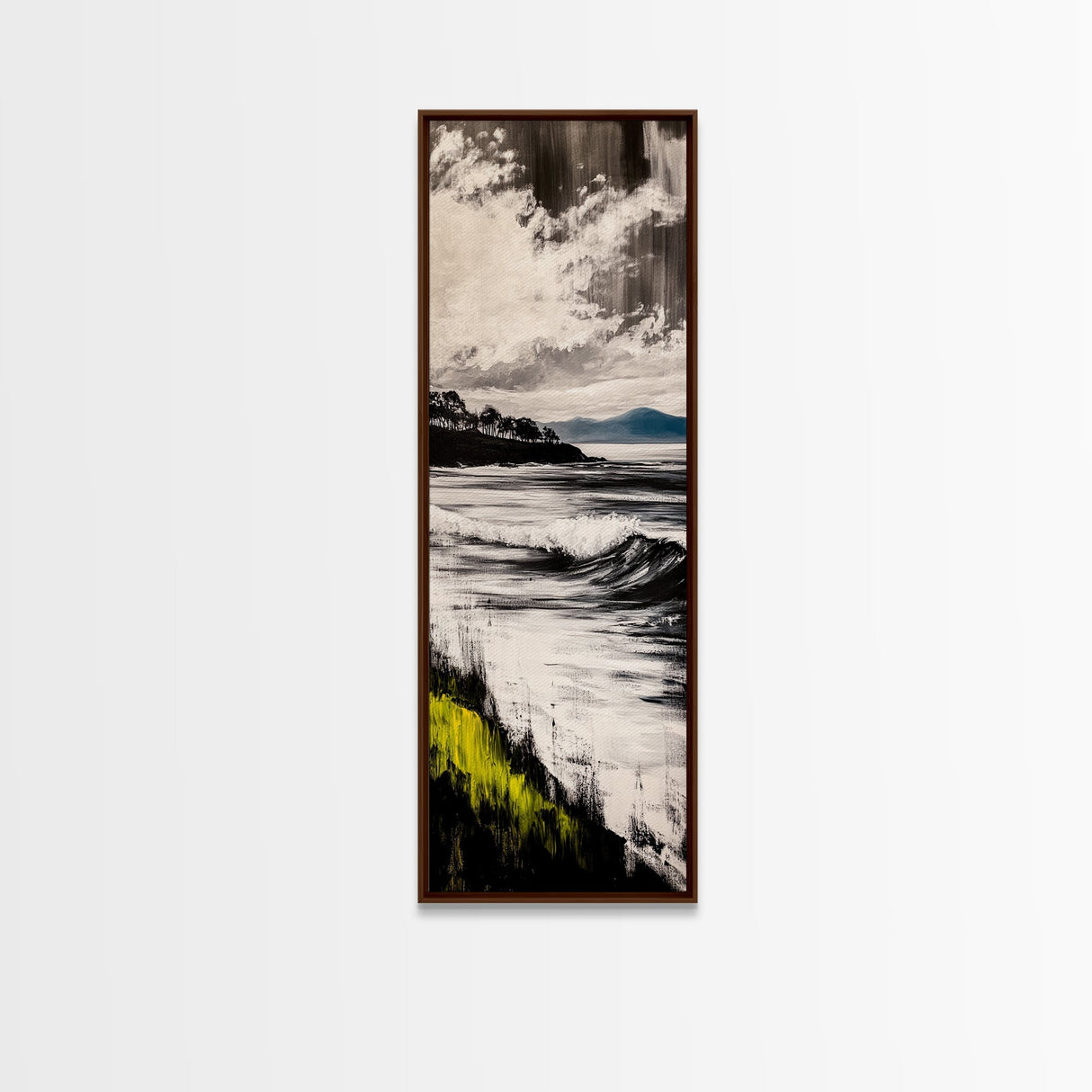 Monochrome Wave, Black White Ocean Art, Surf Seascape, Minimalist Beach Print, Nautical Decor, Coastal Wall Art, Canvas Print