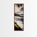 Monochrome Wave, Black White Ocean Art, Surf Seascape, Minimalist Beach Print, Nautical Decor, Coastal Wall Art, Canvas Print