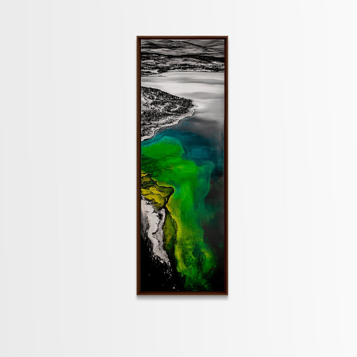 Lake View, Mountain Reflection, Nature Landscape, Rustic Wall Art, Canvas Print, Cabin Home Decor, Modern Living Room, Outdoor Art