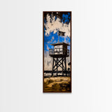 Lifeguard Tower, Beach House Decor, Coastal Wall Art, Canvas Print, Blue and White Painting, Nautical Home Decor, Summer Beach Art