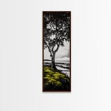 Oak Tree, Marshland Art, Canvas Print, Black and White Tree Art, Nature Wall Decor, Rustic Home Decor, Farmhouse Art, Living Room Wall Art