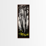 Black and White Tree Art, Forest Wall Decor, Nature Artwork, Minimalist Landscape, Rustic Home Decor, Office Art, Framed Canvas Print