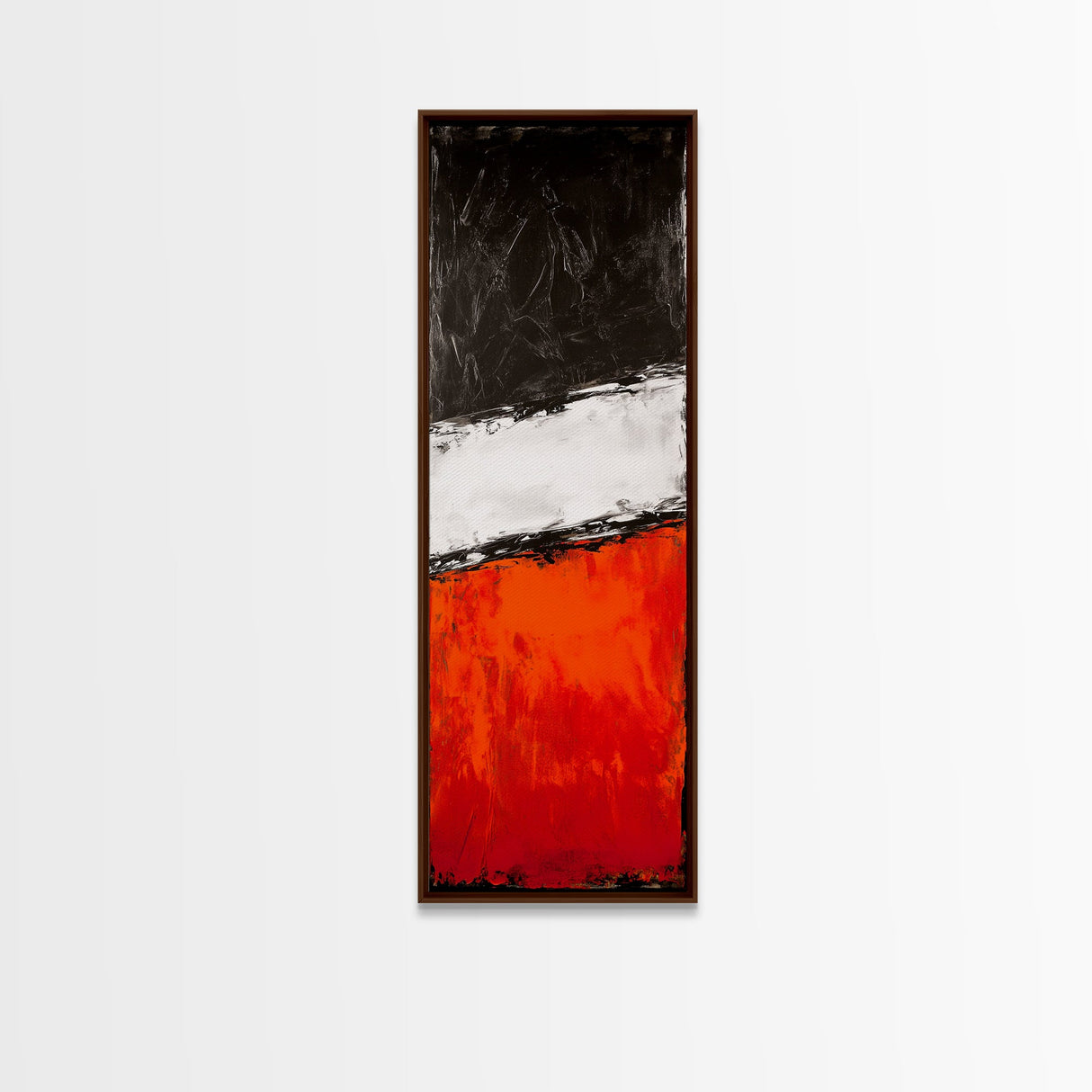 Bold Abstract, Red and Black, Minimalist Art, Contemporary Statement, Wall Decor, Framed Canvas Print, Modern Living Room Artwork