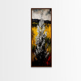 Snowy Tree Landscape, Winter Forest Wall Art, Rustic Nature Painting, Fall Home Decor, Cabin Living Room Artwork, Framed Canvas Print