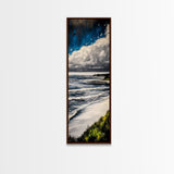 Coastal Blue, Canvas Print, Ocean Painting, Beach House Wall Art, Modern Seascape, Nautical Art, Office Wall Decor, Contemporary Artwork