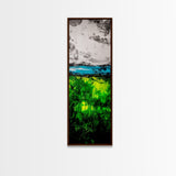 Abstract Greenery, Expressionist Art, Nature Inspired, Framed Canvas Print, Botanical Art, Contemporary Home Decor, Living Room Artwork